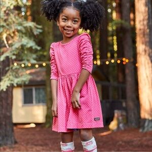 Matilda Jane On Point Dress Girls Camp MJC Pink Polka Dot Size 12